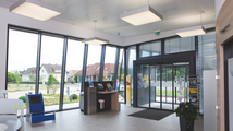 Waldecker bank, Germany, main hall, reference , Sound absorption (perforated), Closed ceilings